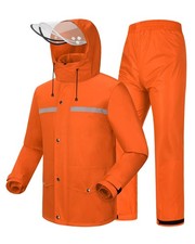 Waterproof HiVis Rain Suit Jacket Pants for Men and Women, Reflective