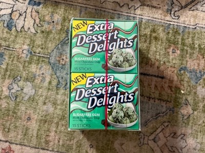 RARE SET OF 10 Wrigley's Extra Mint Chocolate Chip Sugarfree Gum  New