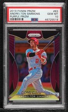 2019 Panini Prizm Purple Prizm Andrelton Simmons #83 PSA 10 GEM MT 0oa3