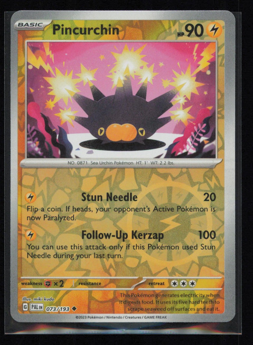 Pincurchin 073/193 Pokemon Paldea Evolved Uncommon Near Mint Reverse Holo