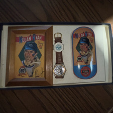 Fossil Nolan Ryan 27th Season Quartz 1993 Leather Watch w/ Box COA