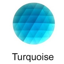 30mm 1.20 Inch Round Turquoise/Light Blue Faceted Glass Jewel Flat Back