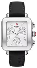 Michele Deco Sport Chronograph Black Silicone Women's Watch MWW06K000071