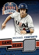 2015 Panini USA Baseball Stars & Stripes #74 Michael Conforto Game Gear #/299