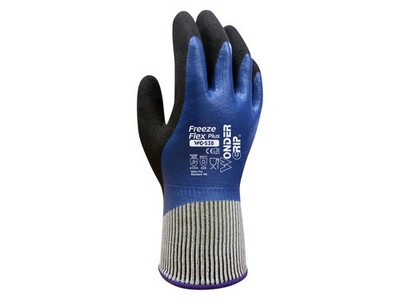WONDERGRIP Arbeitshandschuhe WG-538 Freeze Flex Plus, Polyester, Latex, Gr. M/8
