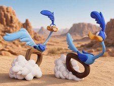 🐦💨 Figurine Bip Bip – 30 cm – Effet Vitesse & Fumée – Déco Cartoon