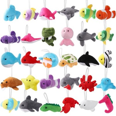 30 Pack Mini Ocean Animal Plush Toys Bulk,Cute Sea Creatures Stuffed Animals,...