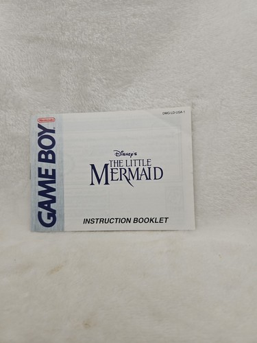 The Little Mermaid Instruction Booklet ONLY! (Game Boy, GB) Gameboy Manual