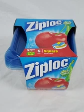 Ziploc Snap N Seal Small Square Containers & Lids - 5 Count NOS