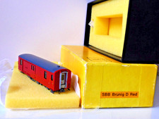HRF #1791-2 Brunig/PTT Z67 Red Postal Baggage Car Swiss Metre gauge (No Decals)
