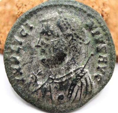 Roman Imperial | Licinius I | AE3 | 317 AD Heraclea | Legionary Fort | Silvered