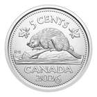 2026 Canada 5 Cents Charles III from First Strike Roll Beaver