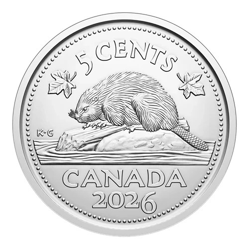 2026 Canada 5 Cents Charles III from First Strike Roll Beaver