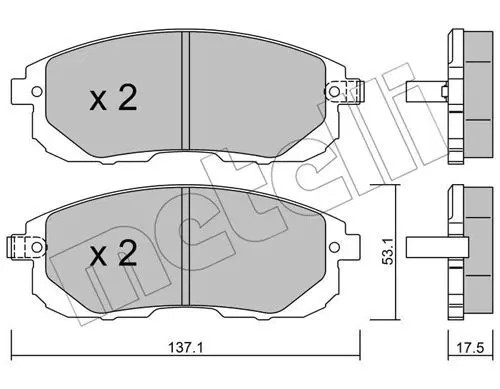 Pastiglie freno 22-0876-1 METELLI per NISSAN TIIDA Hatchback TIIDA Tre volumi