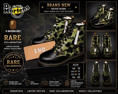 Dr. Martens x A Bathing Ape Limited Edition Camouflage Combat