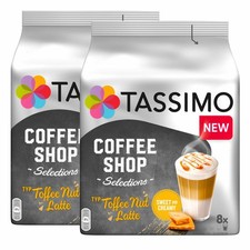 Tassimo Toffee Nut Latte 2er Set Coffee Shop Selections 32 T-Discs 16 Portionen