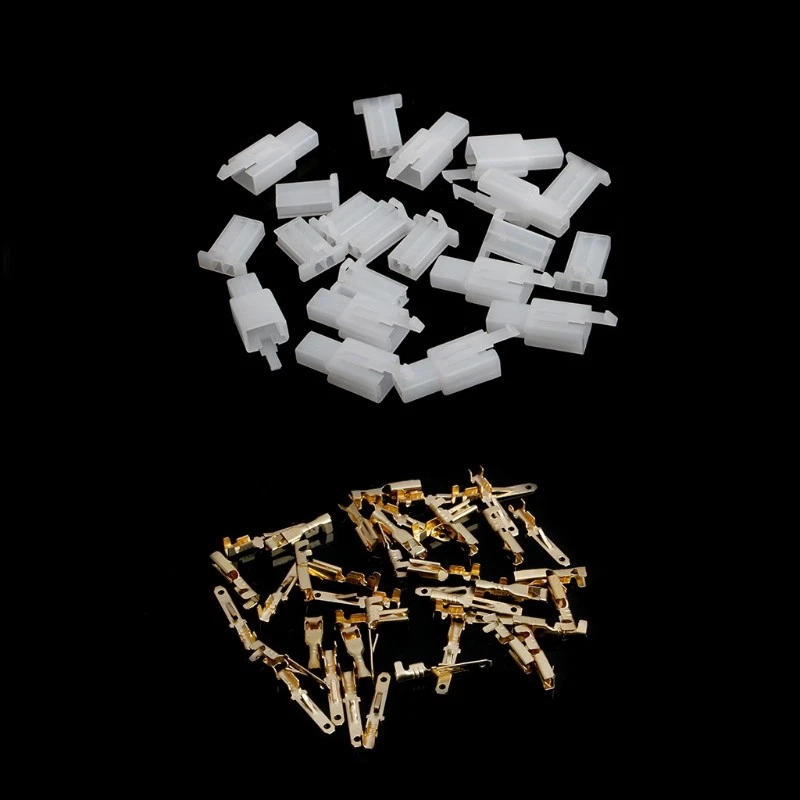 10 Sets 2.8mm 2 Pin Electrical Wire Connector Male Female Plug+Terminal Kit For - Image 2 of 4