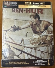 Ben-Hur Steelbook 4K UHD Blu-ray Digital BRAND NEW Sealed Free Shipping