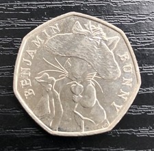 Beatrix Potter Benjamin Bunny 50p coin 2017 Circulated - Available on eBay