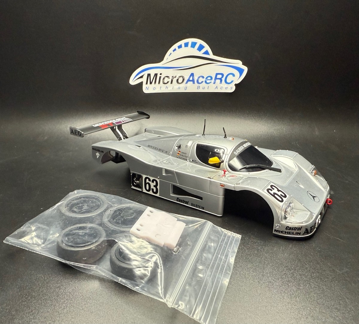 京商ミニッツボディ ザウバーメルセデスC9 No.63 LM 1989 MR-03W-LM ザウバーメルセデス C9 No63 LM1989 レディセット
