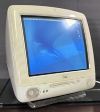 Vintage APPLE M5521 iMac G3 Snow PPC G3 500MHz 192MB RAM 30GB HDD OS X 10.3