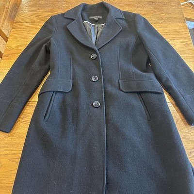 Women s Sz 8 Preston & York Black Wool Full-Length Coat