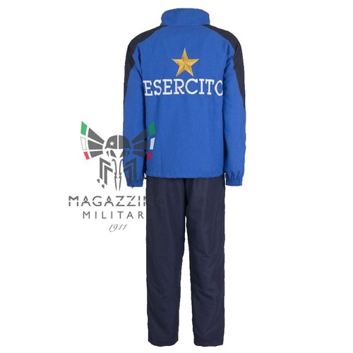 Tuta Ginnica BLU AZZURRA Ricamata Militare ESERCITO ITALIANO Originale NUOVA - Picture 3 of 7