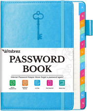Password Keeper Book with Colorful Alphabetical Tabs, 5.8  X8.4  Password Books