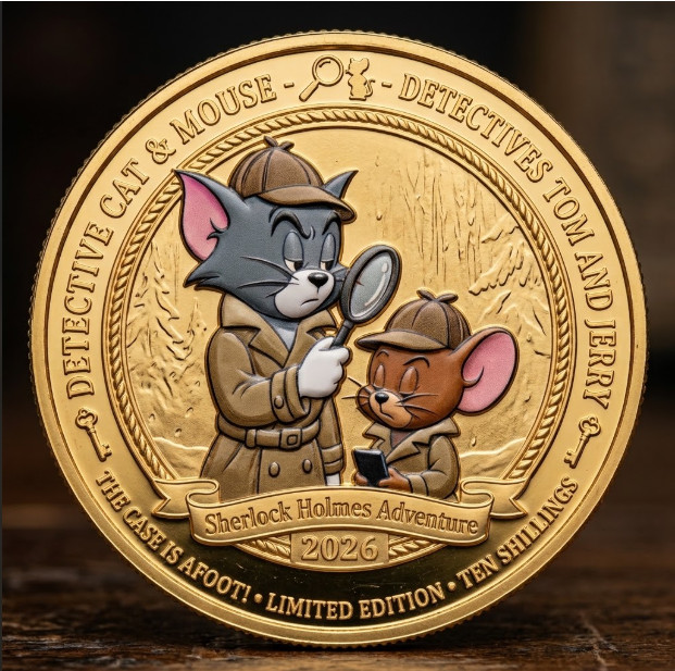 Sherlock Holmes Adventure with Tom And Jerry  Commemorative Coin P241