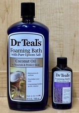 DR TEAL S Foaming Bath Epsom Salt Coconut Oil 34oz Sooth Sleep Lavender 4oz