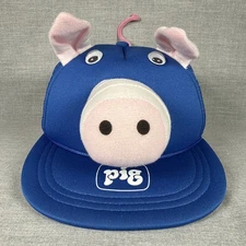 Vintage 1982 New Pig Corporation Hat Blue Mesh Trucker Cap Krazee Kaps Snapback