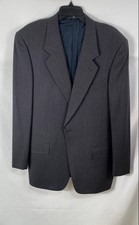 Valentino Uomo Men's Vintage 90s Gray Pure Virgin Wool Blazer Jacket Sz 52L