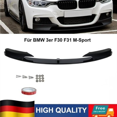 Für BMW 3er F30 F31 M-Sport Schwarz Frontlippe Spoilerlippe Schwert Front Passt 