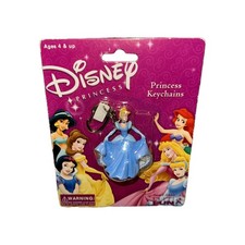 LOT 4- Disney Princess Aladdin Cinderella Snow White Sleeping Beauty Keychain
