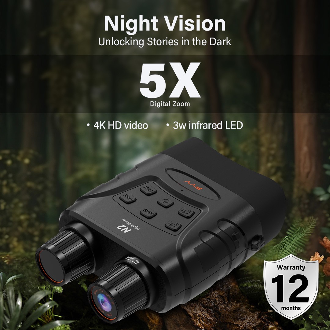 Goggles 5x Zoom Ir 850nm Hunting Binoculars Fhd 1080p Digita