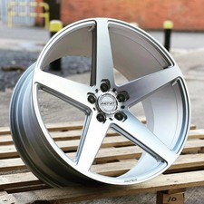 20x8.5 35 5x114.3 Inovit Rotor Wheels Silver Machined 5 Spoke 20 Rims Set 4