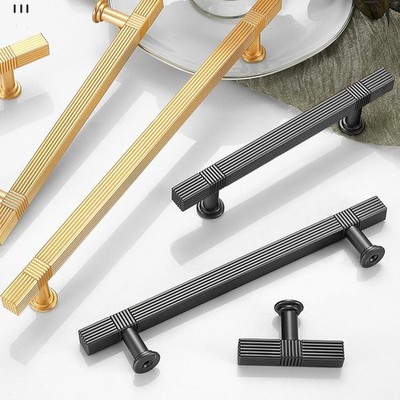 Grey Gold Wardrobe Cabinet Pulls Drawer Knob Kitchen Handles Drawer Door