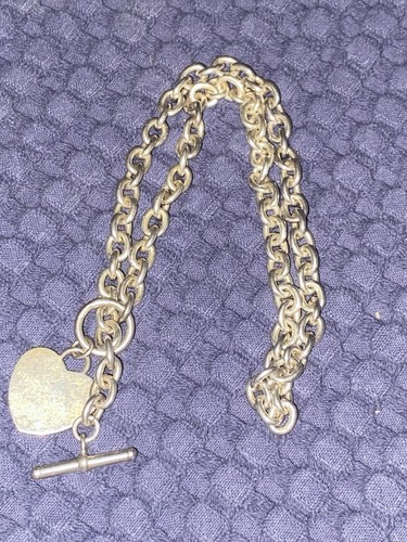Sterling Silver Heart Pendant Choker Necklace - Picture 4 of 8