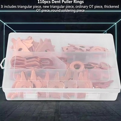 110Pcs Car Dent Puller Rings Set Welding Studs Washers for Auto Body Repair Tool