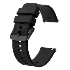 Watch Strap 20mm, Quick Release Silicone Watch Bands for Men Women Black, Bl...