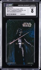 1997 STAR WARS PHONE CARDS NIPPON TELEGRAPH & TELEPHONE #4 DARTH VADER CGC 8
