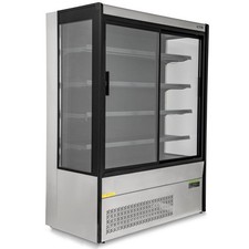 GLASS DOOR DAIRY DISPLAY FRIDGE STAINLESS STEEL GRADED 1500mm WITH SLIDING DOORS