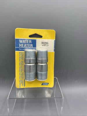 2 each Camco: Water Heater Dielectric Nipples, 3/4'' NPT x 2 1/2 long, USA, New