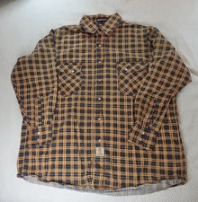 Bocomal FR Pearl Snap Shirt Men XL Plaid Orange Cat 2 Flame Resistant Workwear