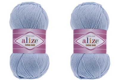 Alize Cotton Gold Yarn 55% 45% Acrylic Crochet Hand 40-BLUE