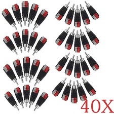 40x Speaker Wire Cable to Audio Male RCA Connector Adapter Jack Plug New