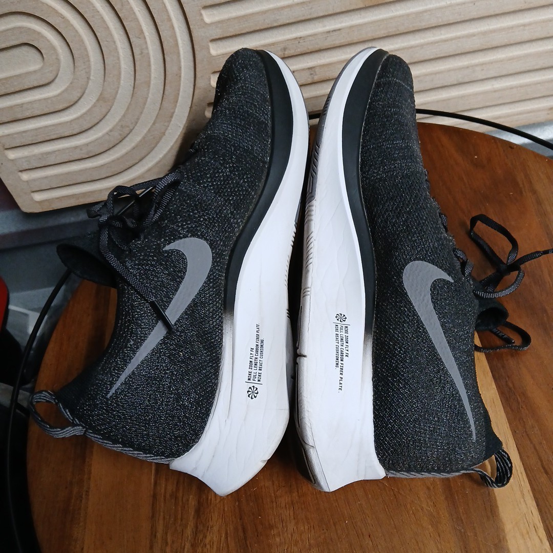Nike Zoom Fly Flyknit Running Shoes Black Gray White AR4561 001