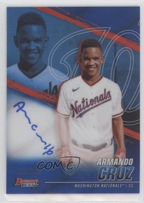 2021 Bowman's Best of 2021 Blue Refractor 149/150 Armando Cruz #B21-AC Auto p7q