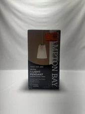Hampton Bay Helena 4.7 "1-Light Brushed Nickel Mini Pendant Frosted Glass Shade