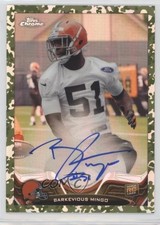 2013 Topps Chrome Camo Military Refractor Rookie 75/99 Barkevious Mingo Auto 0h4
